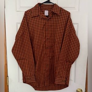 Brooks Brothers Men's Orange Checkered the Original Polo Shirt